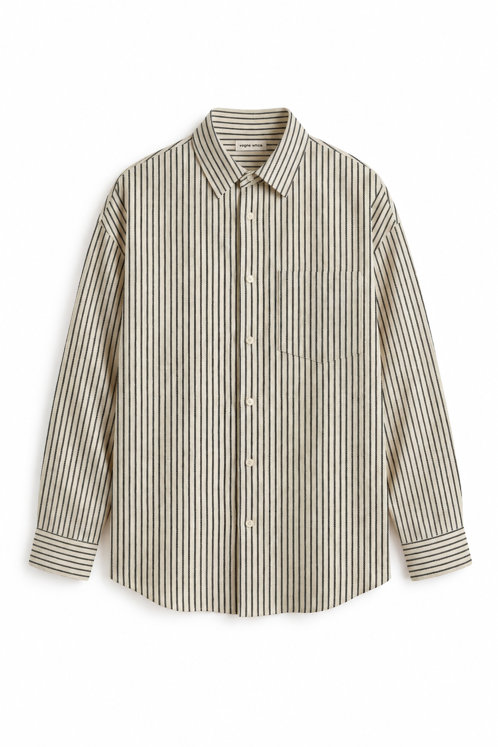 Biege Linen | Close Black Stripes