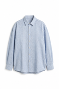Light Blue Linen | White Stripes