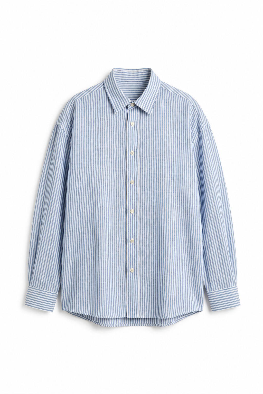 Light Blue Linen | White Stripes